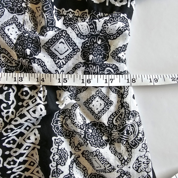 Prana Vintage Paisley Geometric Printed Black White Tunic Size XL - Picture 16 of 16
